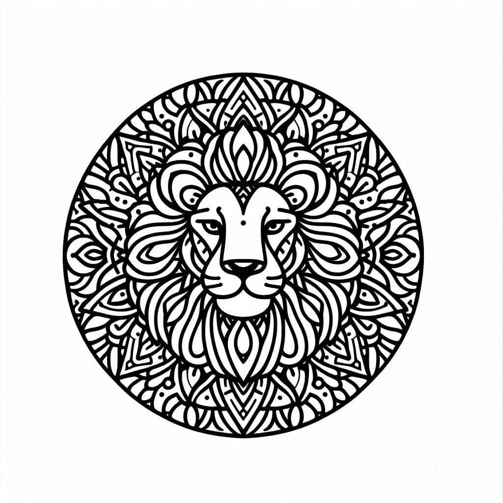 Mandalas Lion 3